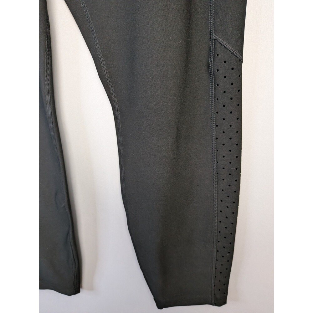 AVIA Cropped Leggings Womens XL Yoga Gym Exercise Black Stretch Mesh Detail - Picture 4 of 14